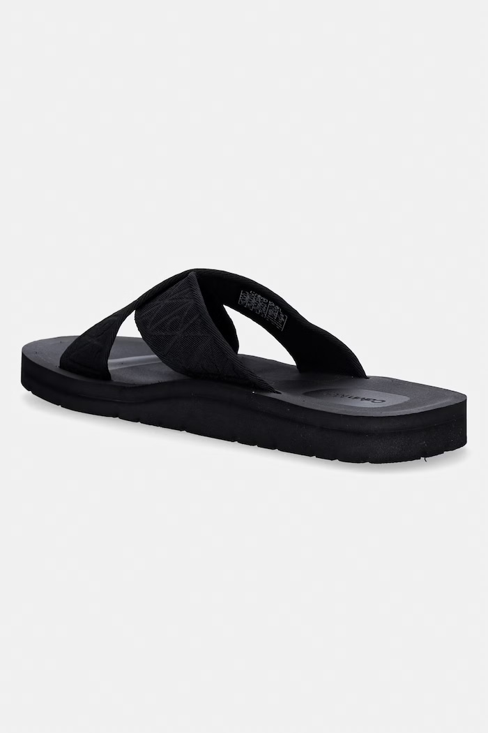 Încălțăminte Calvin Klein papuci pentru bărbați ESS DIECUT XCROSS WB AOP HM0HM02093 negru