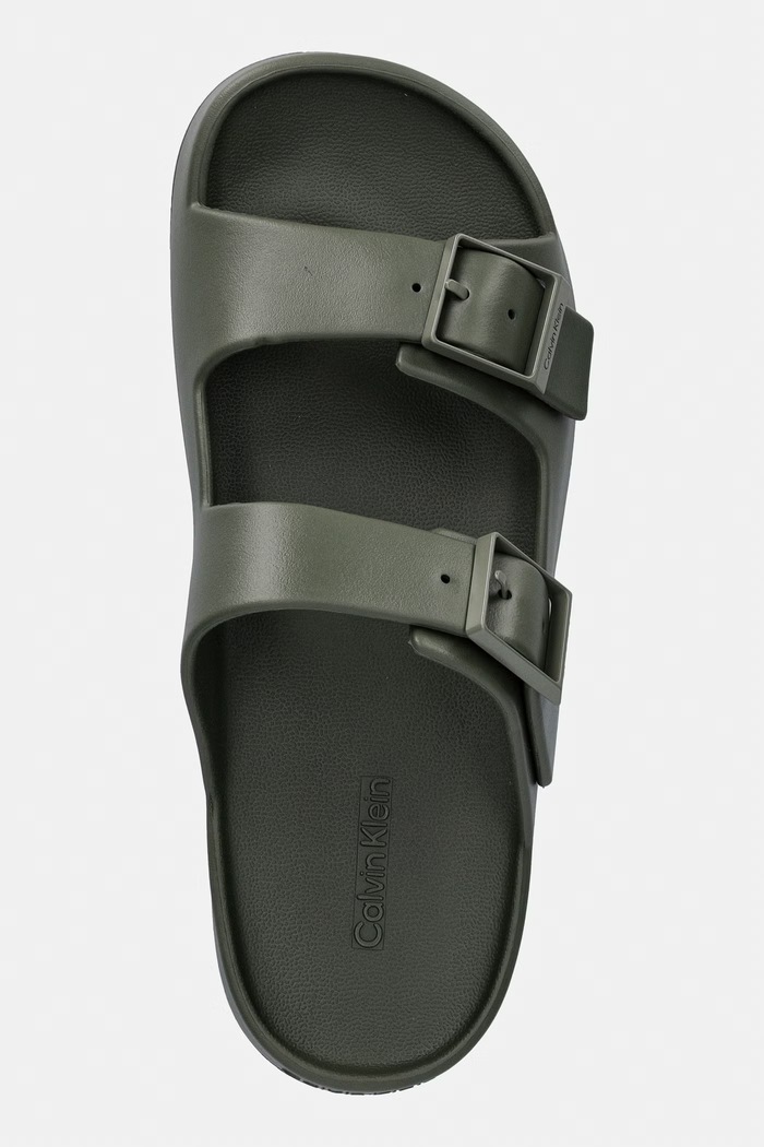 Calvin Klein natikači moški ERGON EVA DOUBLE BAR SANDAL zelena HM0HM02116
