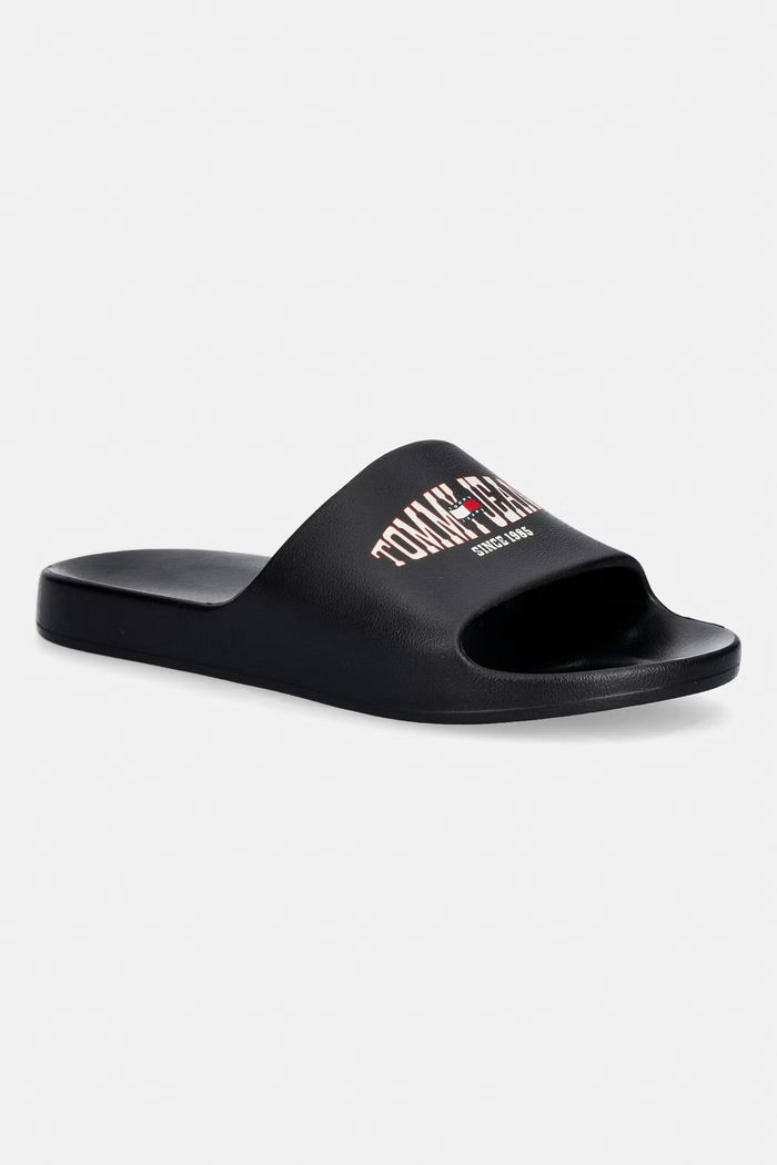 Tommy Jeans papuci pentru piscină pentru bărbați TJM INJECTED SANDAL negru EM0EM01700