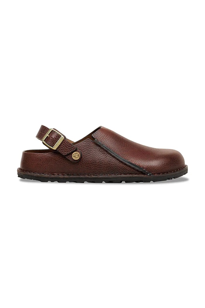 Birkenstock šľapky mules pánske kožené Lutry 1031314 hnedá SS26