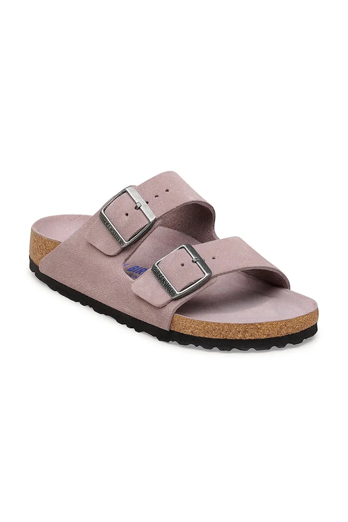 Birkenstock klapki męskie zamszowe Arizona 1031660 fioletowy SS26