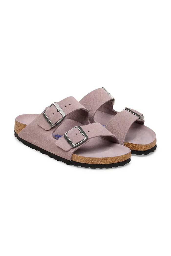 Obuwie Birkenstock klapki męskie zamszowe Arizona 1031660 fioletowy