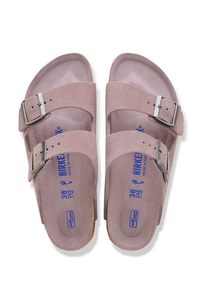 Birkenstock klapki męskie zamszowe Arizona fioletowy 1031660