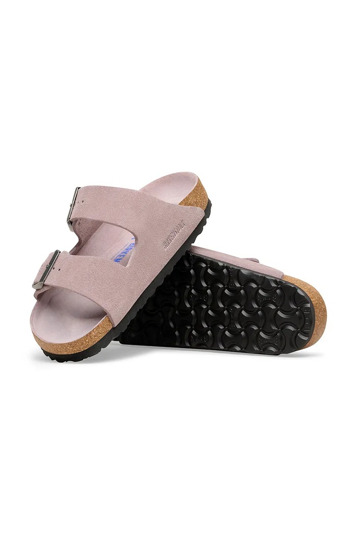 Birkenstock klapki męskie zamszowe Arizona 1031660 fioletowy