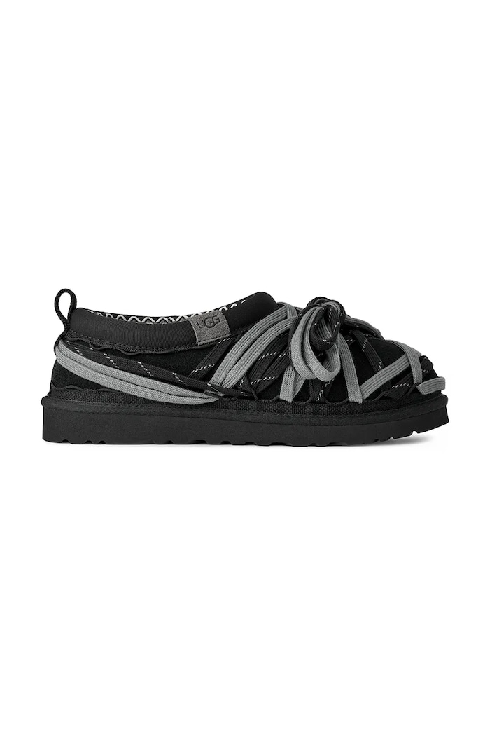 UGG pantofole in camoscio M Tasman Lace nero 1175054.BLK
