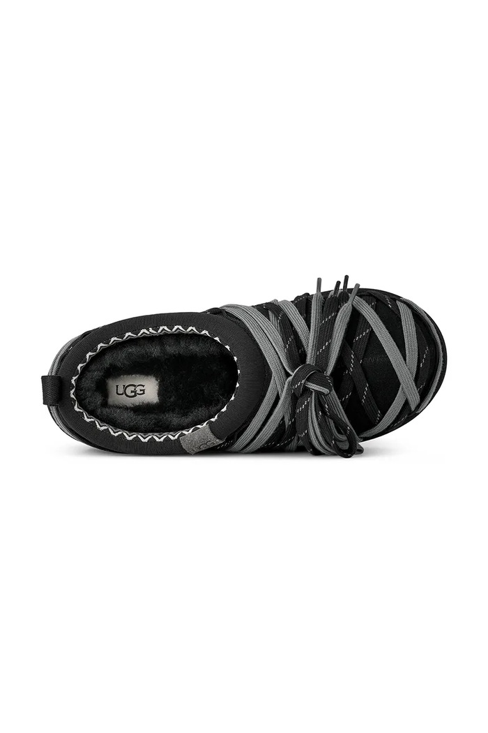 UGG pantofole in camoscio M Tasman Lace 1175054.BLK nero