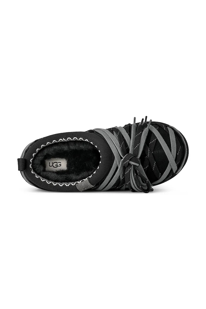 UGG pantofole in camoscio M Tasman Lace 1175054.BLK nero