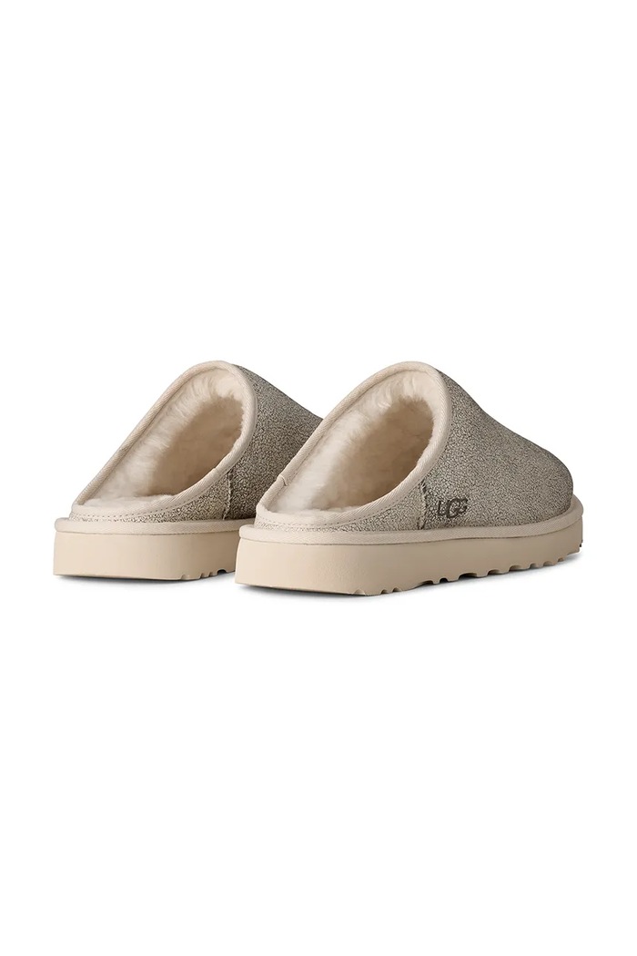 Obuv UGG papuče pánske kožené M Classic Slip-On Crackle 1177750.JSM béžová