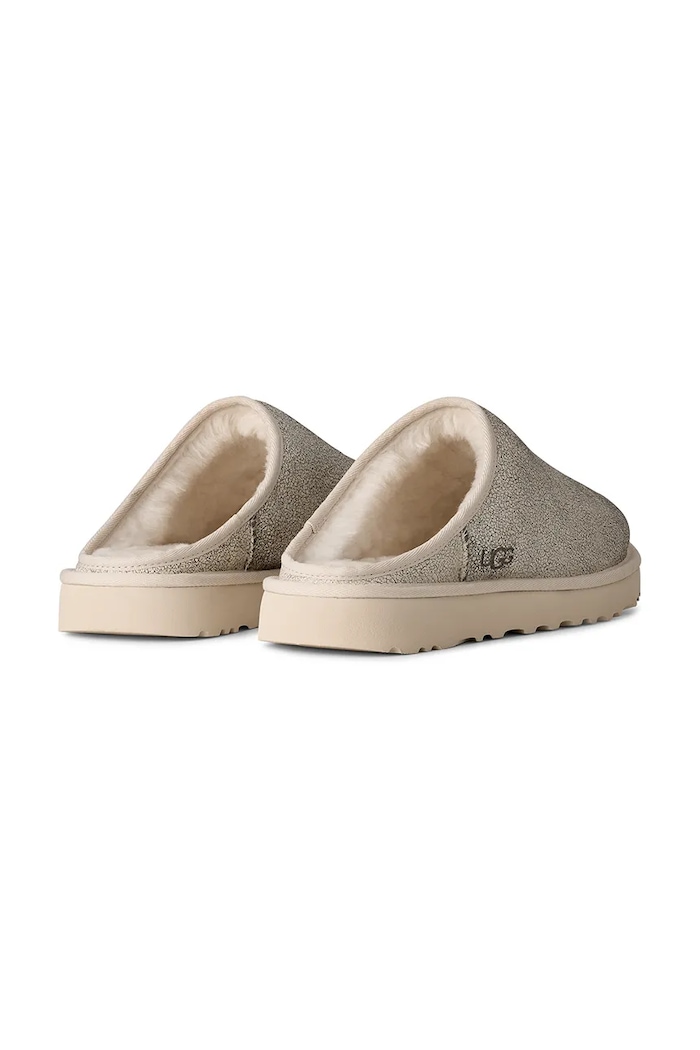 Obuv UGG papuče pánske kožené M Classic Slip-On Crackle 1177750.JSM béžová