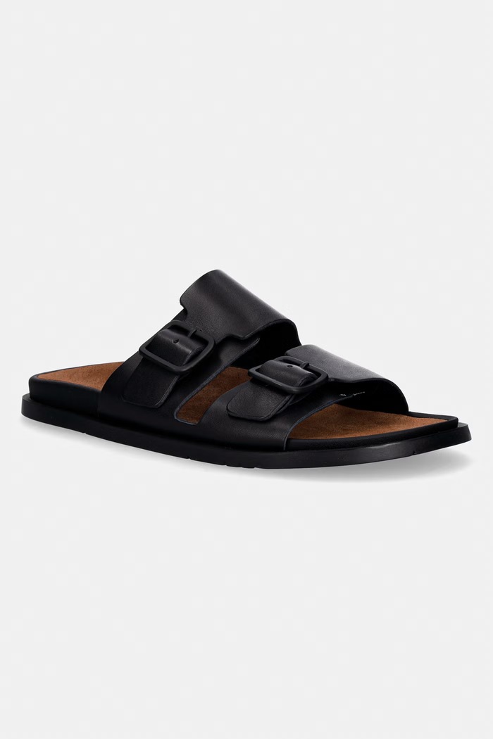 Camper Σαγιονάρες Ανδρικές Δερμάτινες Lluc Sandal μαύρο K101091.001