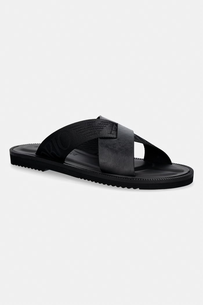 Emporio Armani pánske šľapky čierna X4P124.XN787.K001