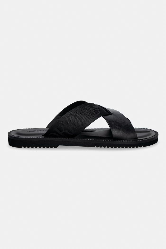 Emporio Armani pánske šľapky X4P124.XN787.K001 čierna SS26