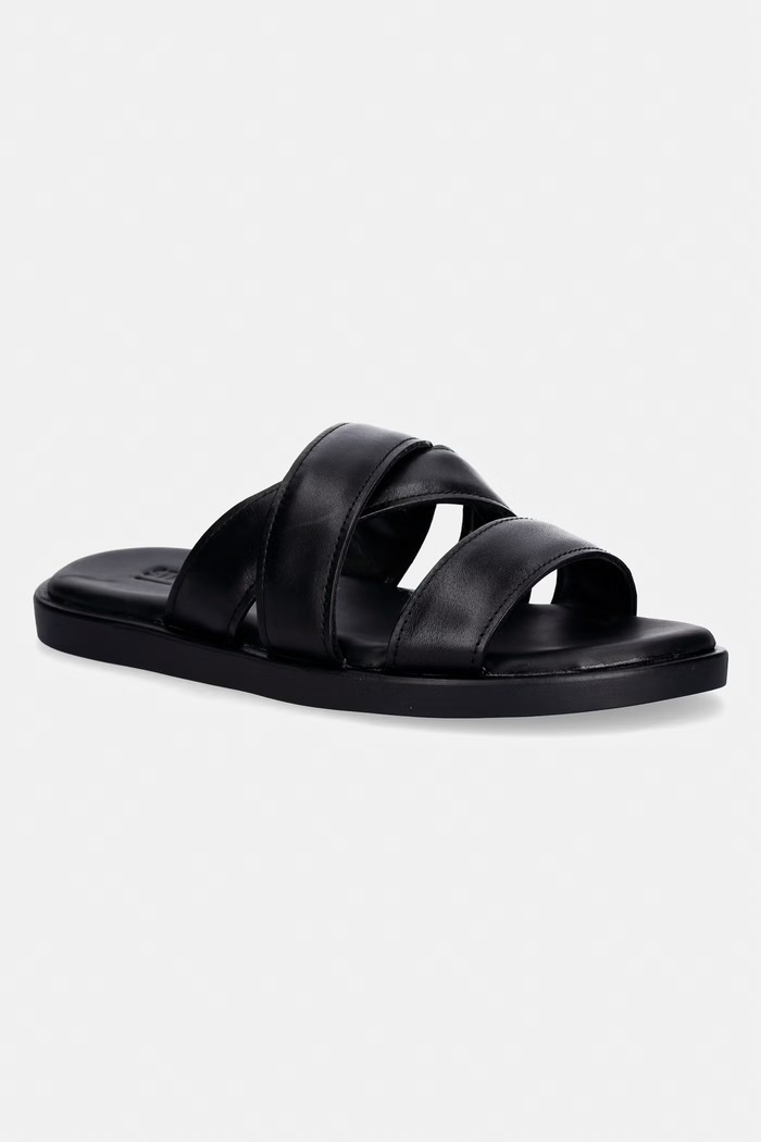 Steve Madden ciabatte slide in pelle Grabba nero 12000926.017