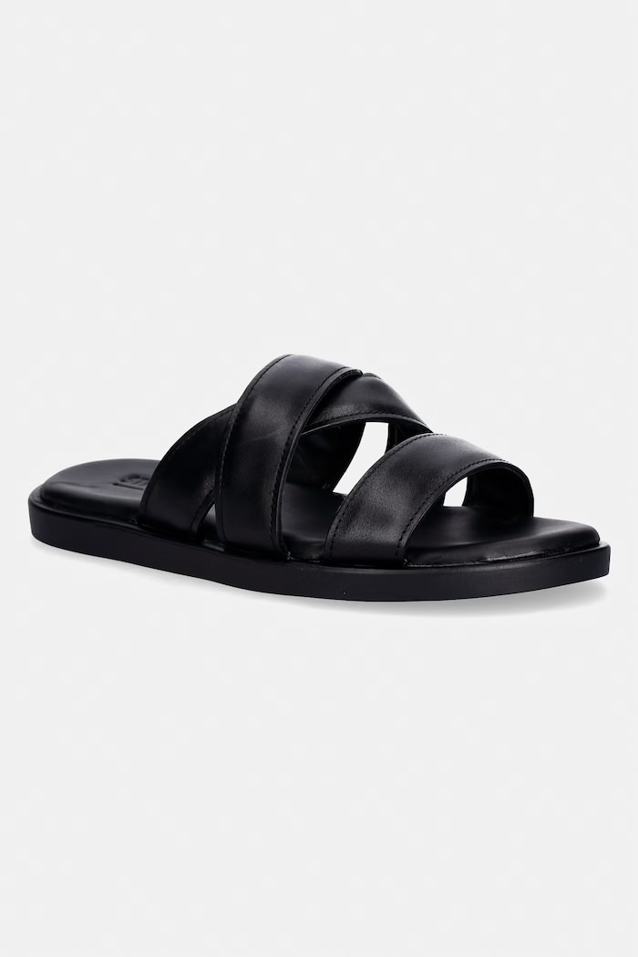 Steve Madden ciabatte slide in pelle Grabba nero 12000926.017