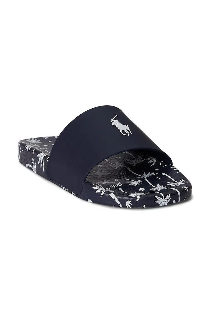 Polo Ralph Lauren papuci cu toc plat pentru bărbați Polo Slide 809P08336001.410 bleumarin SS26