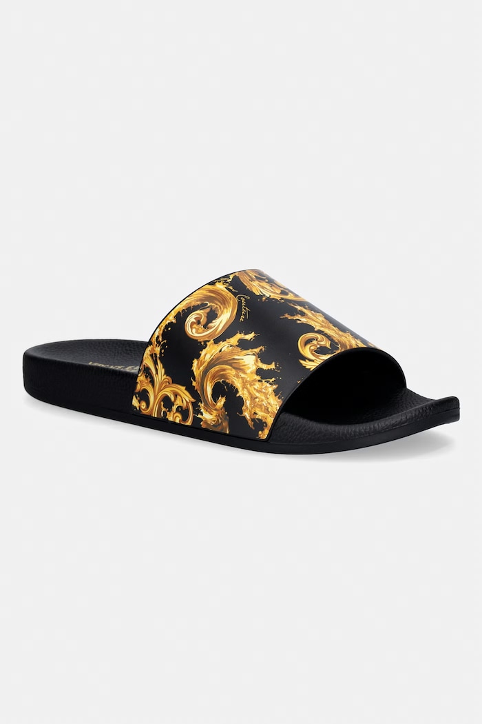 Versace Jeans Couture papuci negru 80YA3SQ4.ZS365.G89