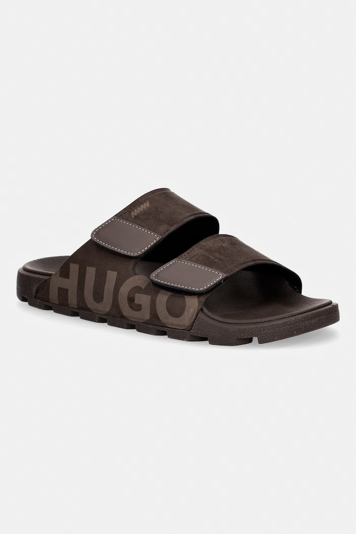 HUGO klapki Evander brązowy 50563303.241