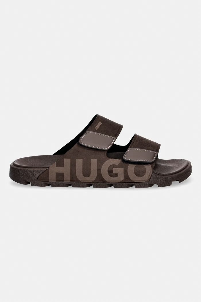 HUGO klapki Evander 50563303.241 brązowy SS26
