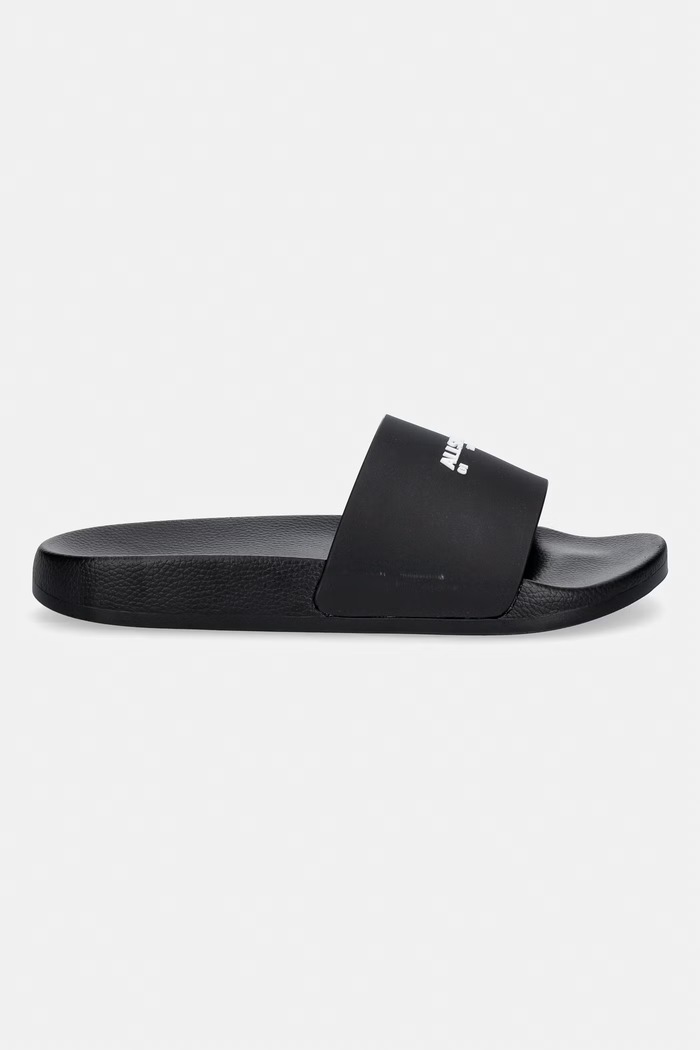 Šľapky AllSaints Date Slider M001FE.BLK čierna SS26