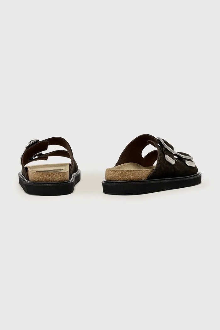 Obuv Semišové šľapky AllSaints Randal Sandal M002FC hnedá