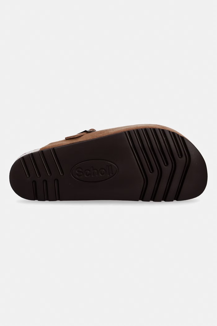 Scholl ciabatte slide in camoscio OLIVIER F325741062 marrone