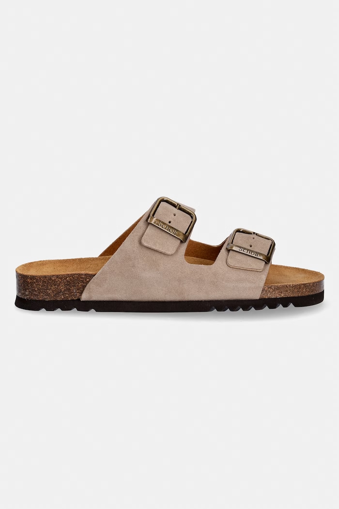 Scholl papuci pentru bărbați, din piele întoarsă JULIEN F325792361 bej SS26