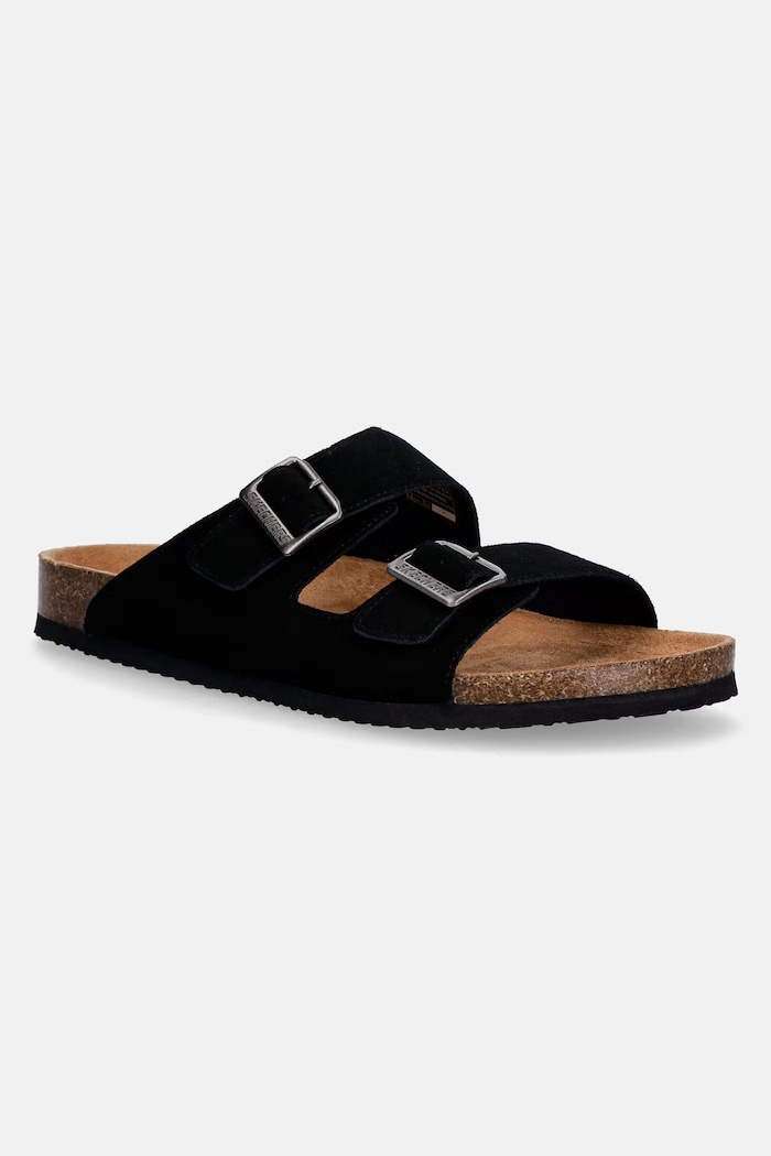 Skechers pánske semišové šľapky AIDAN čierna 205296