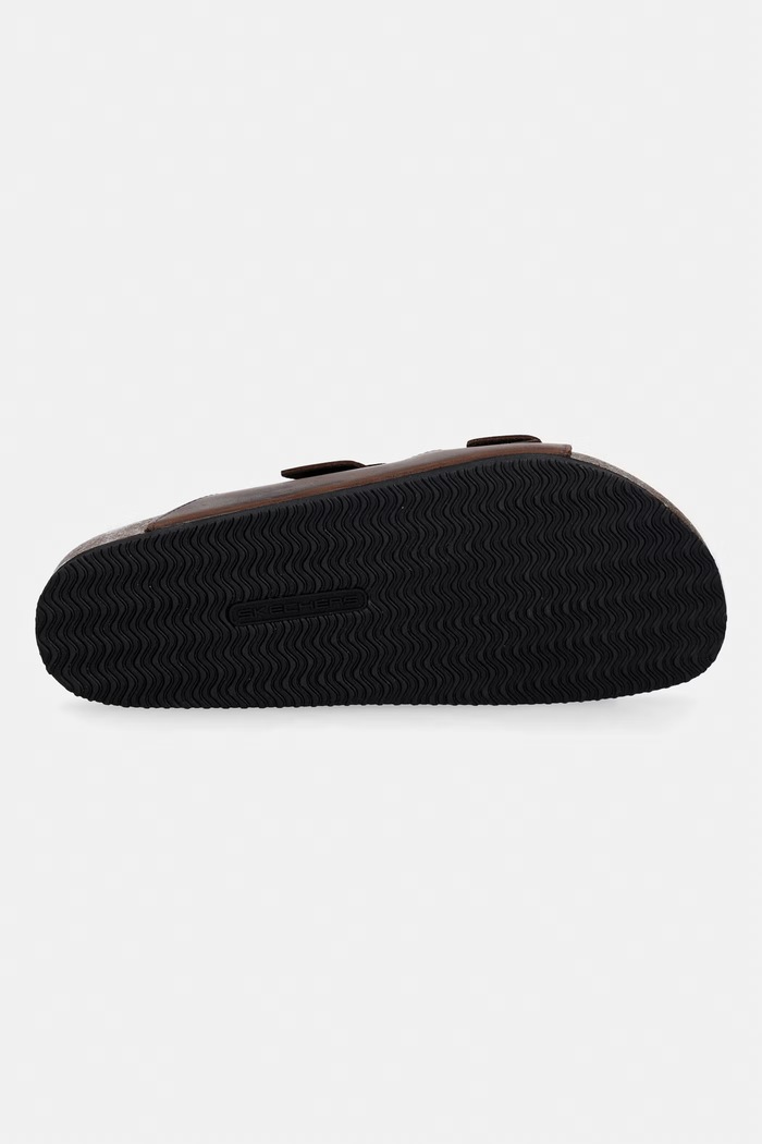 Nubukové šľapky Skechers AIDAN 205712 hnedá