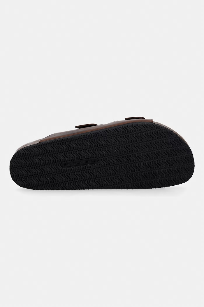 Nubukové šľapky Skechers AIDAN 205712 hnedá