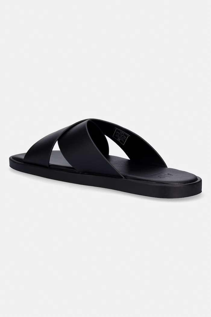 Boty Armani Exchange pantofle pánské kožené XM002619.AF10848.UC001 černá