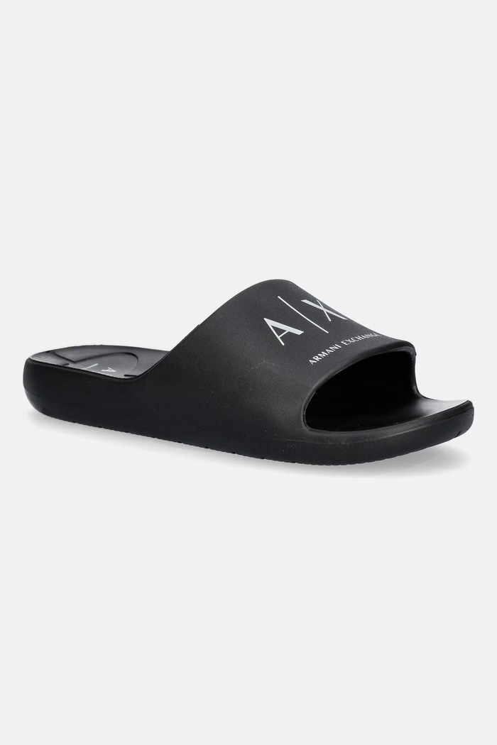 Armani Exchange papuci pentru piscină pentru bărbați negru XM002744.AF23456.MC011