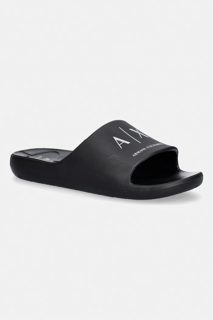 Armani Exchange papuci pentru piscină pentru bărbați negru XM002744.AF23456.MC011