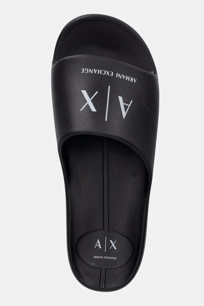 Armani Exchange papuci pentru piscină pentru bărbați negru XM002744.AF23456.MC011