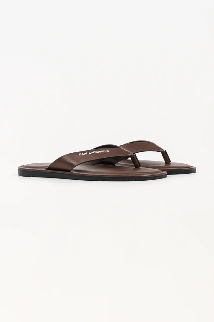 Kožené žabky Karl Lagerfeld Kastor Iv KL70206C.044 hnedá SS26