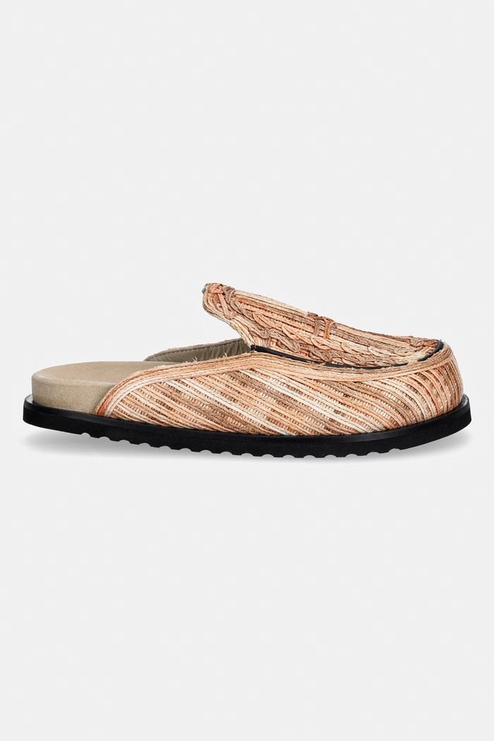 Filling Pieces klapki męskie skórzane Clog Panier 112613332319.220 beżowy SS26