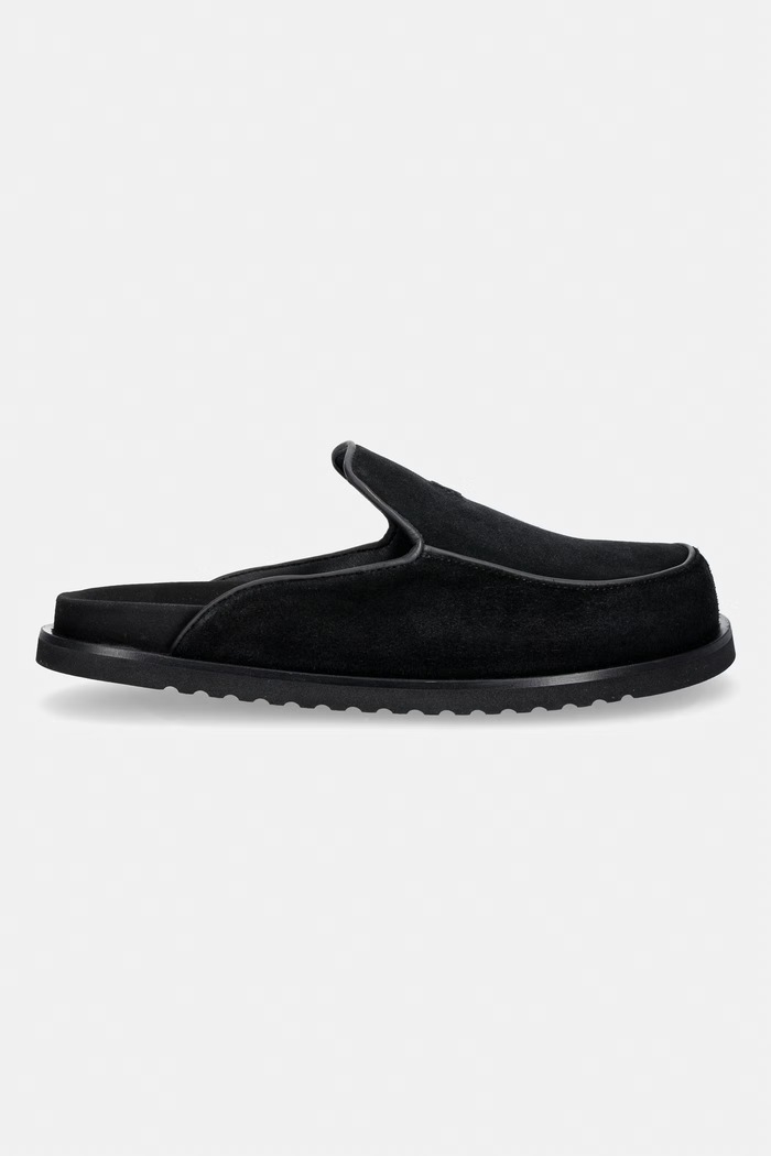Filling Pieces Clog Suede klapki mules męskie zamszowe 112613332214.130 czarny SS26
