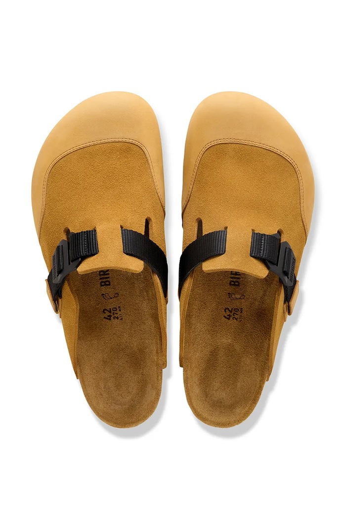 Scarpe Birkenstock Boston Nova 2.0 LEVE ciabatte slide con le dita coperte da uomo in scamoscio 1031367 marrone