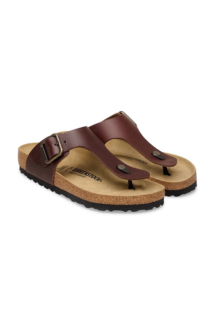 Взуття Birkenstock Ramses шльопанці чоловічі шкіряні 1031400 коричневий