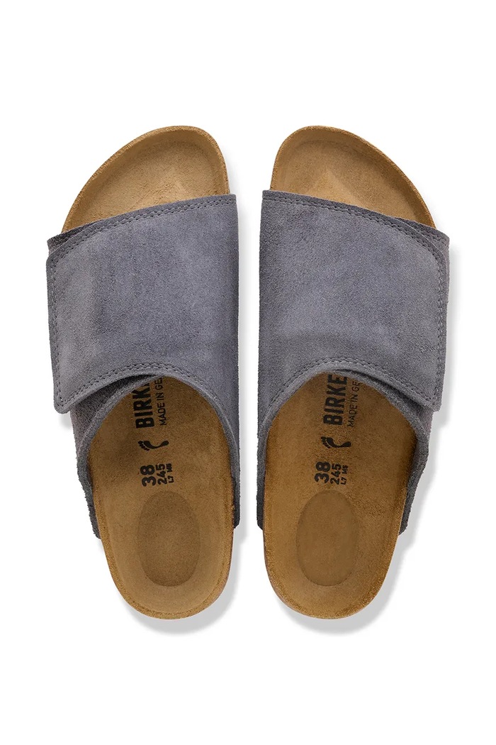 Încălțăminte Birkenstock Solana papuci pentru bărbați din piele întoarsă 1031614 gri