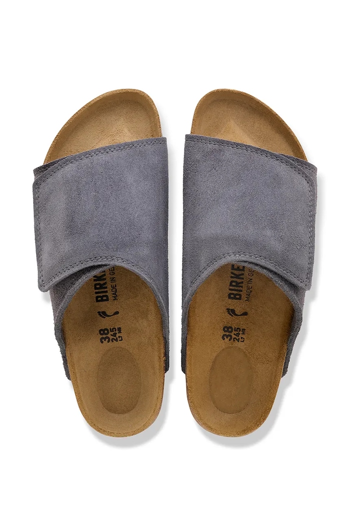 Încălțăminte Birkenstock Solana papuci pentru bărbați din piele întoarsă 1031614 gri