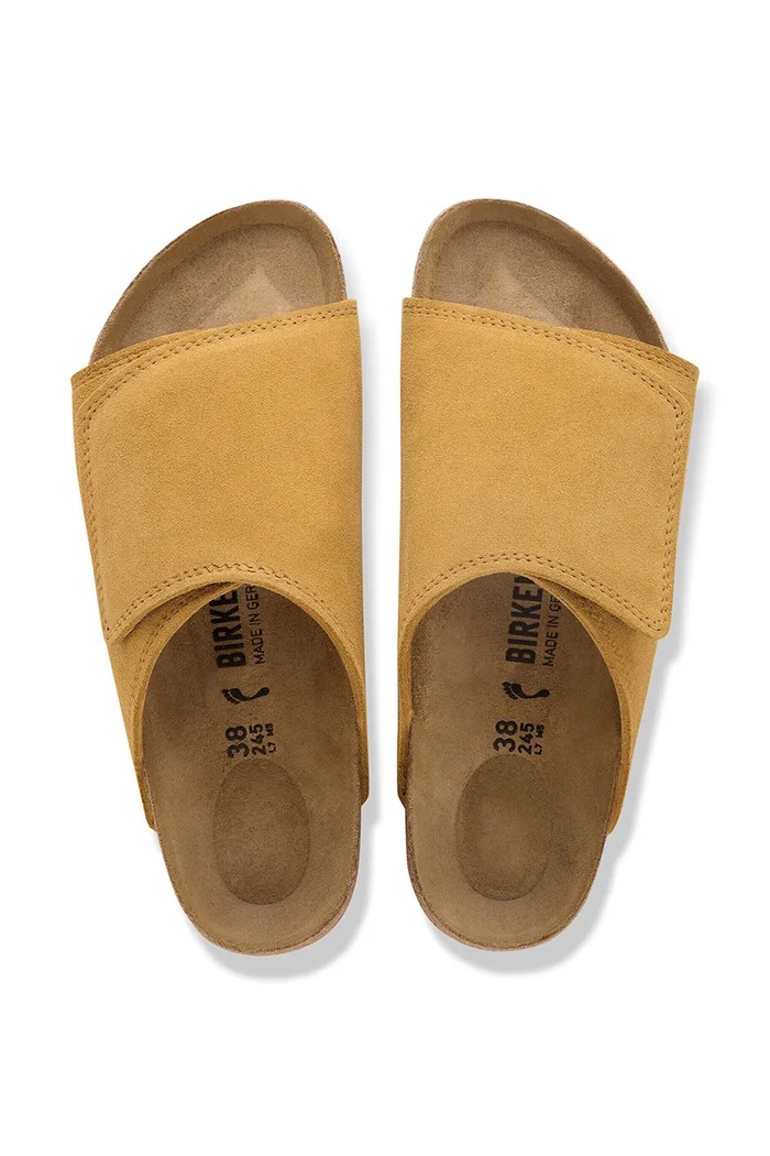 Birkenstock Solana шльопанці з відкритою п'ятою жіночі шкіряні 1031629 коричневий