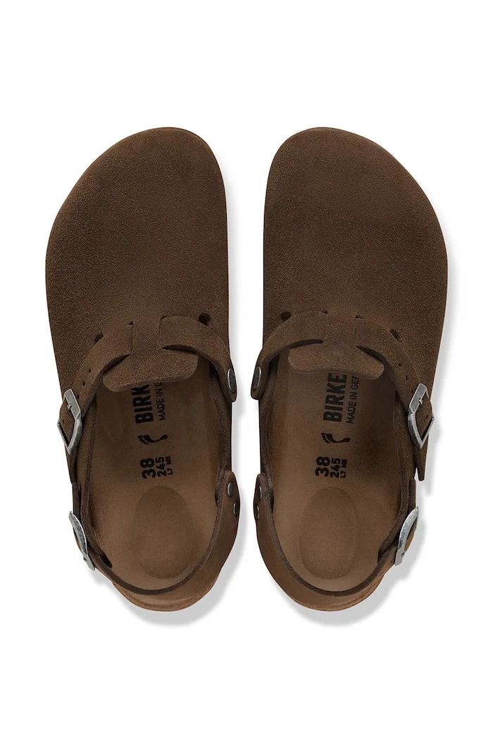 Birkenstock Tokio papuci mocasini pentru bărbați din piele întoarsă maro 1032024