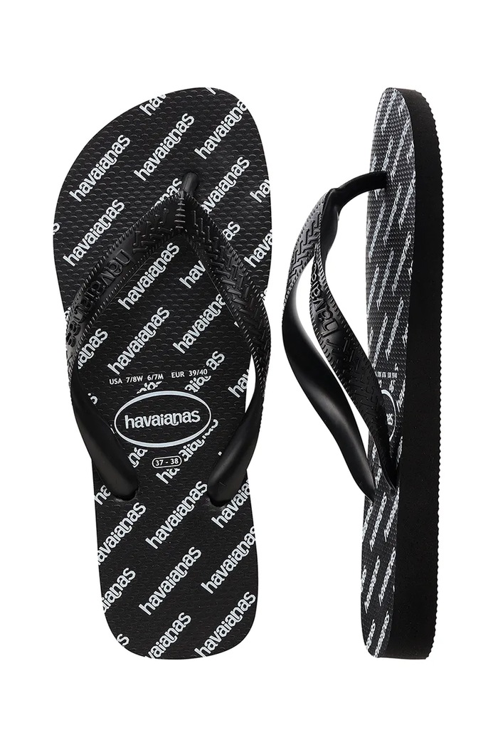 Havaianas papuci TOP LOGOMANIA ESSENTIAL BALLET 4149891.0090 negru