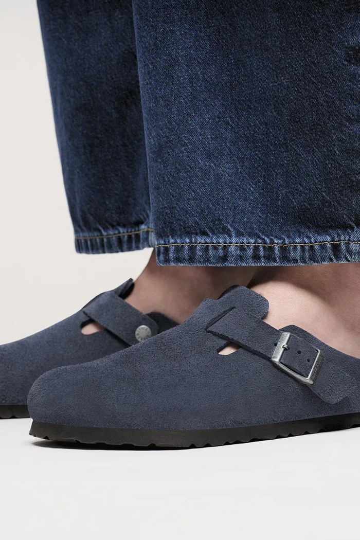 Birkenstock Boston чехли сабо от велур 1030837