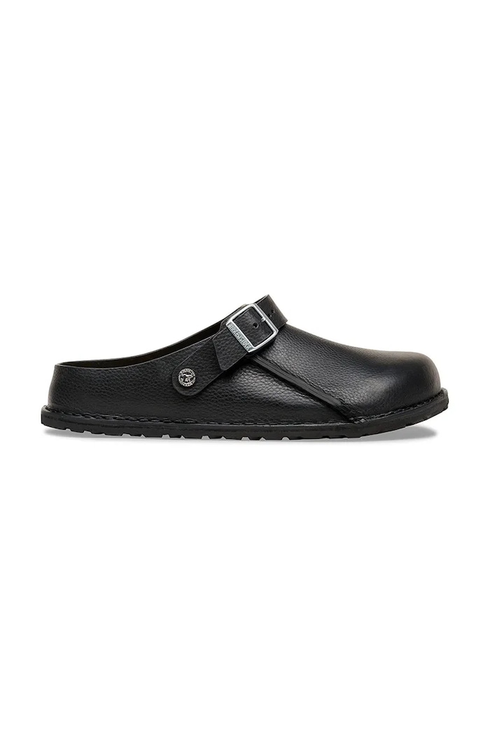 Birkenstock papuci mocasini din piele Lutry piele întoarsă negru 1031273