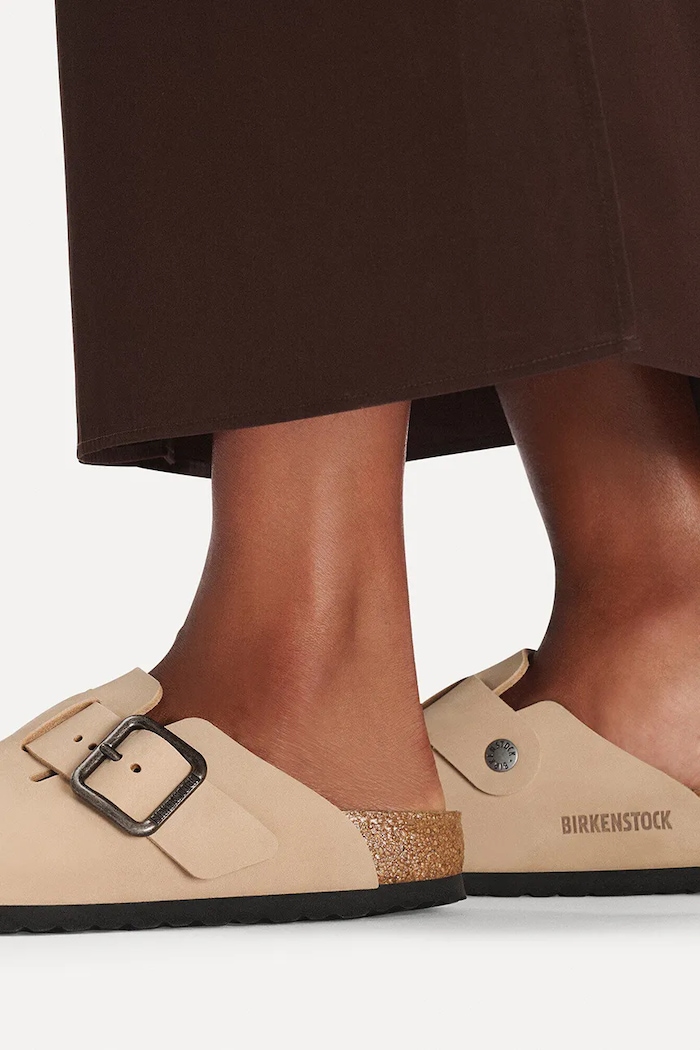 Birkenstock Boston чехли сабо от набук 1031584