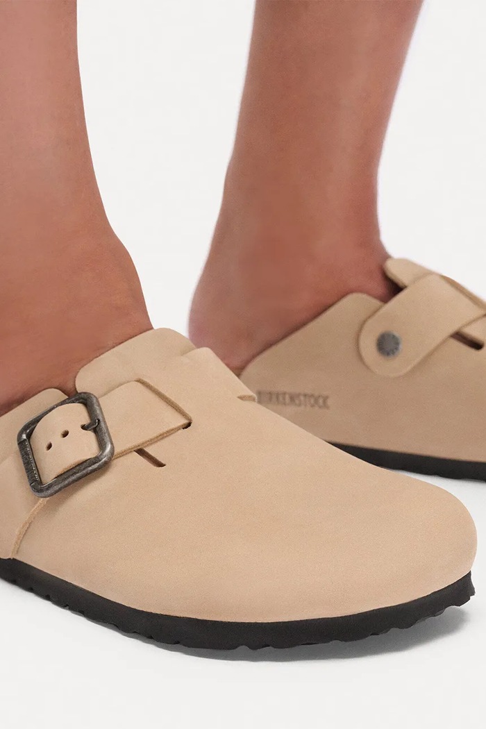 Birkenstock Boston чехли сабо от набук 1031584