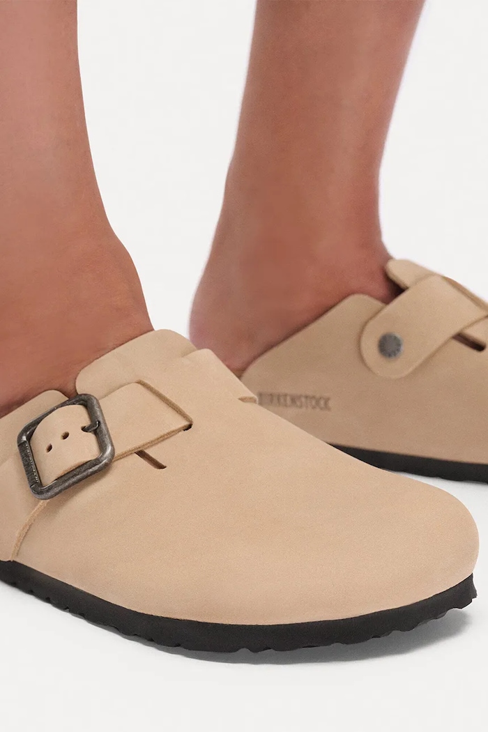 Birkenstock Boston чехли сабо от набук 1031584