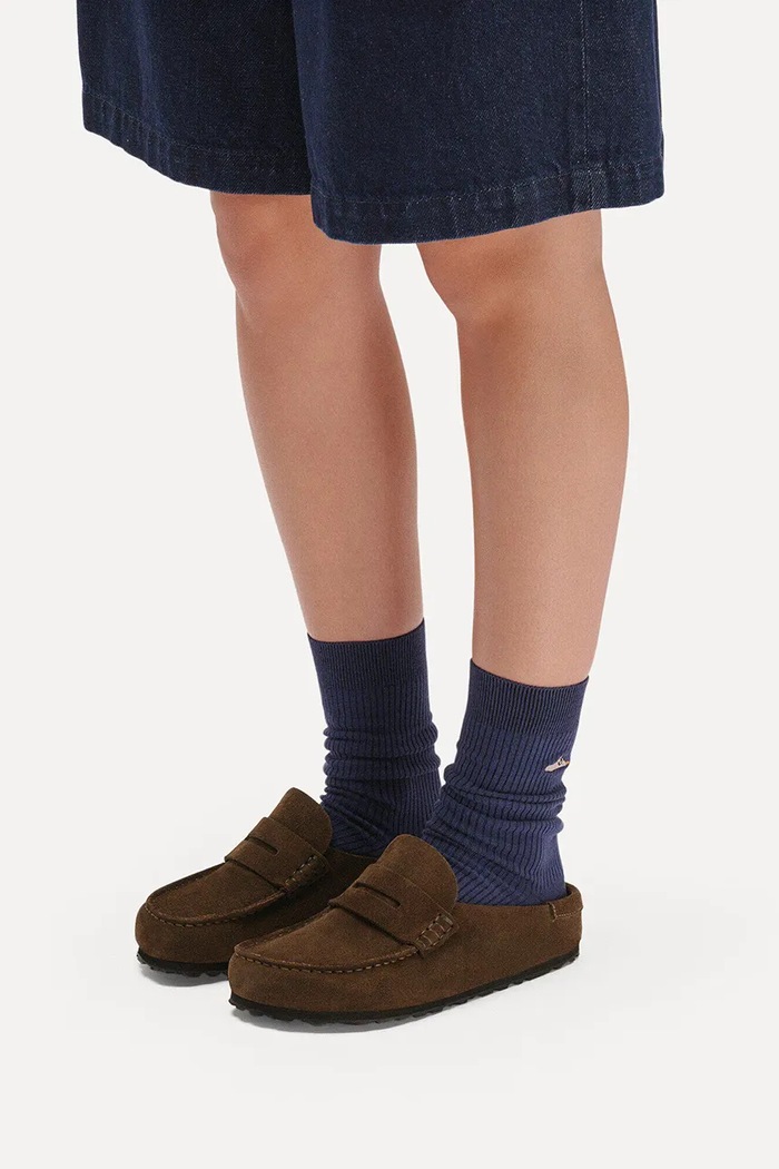 Birkenstock Naples мокасины на плоском каблуке замшевые 1031605