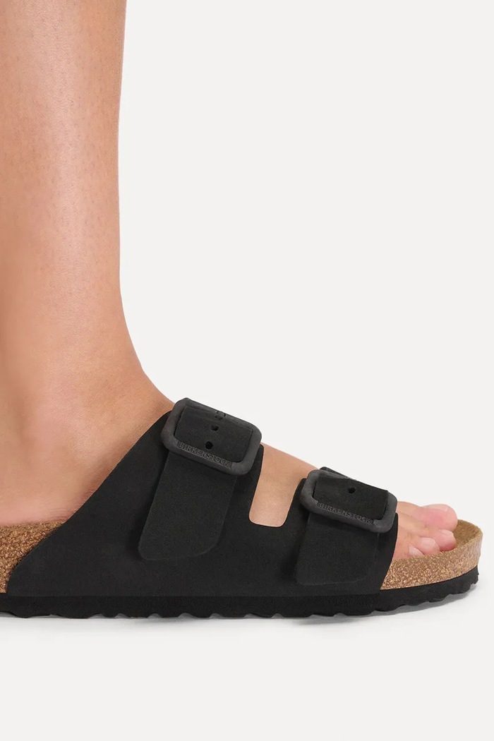 Birkenstock klapki nubukowe Arizona Wire Buckle 1031697